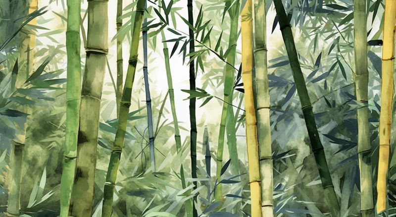 中国风水彩黄竹林,插画/手绘图,插画/手绘图库,插画/手绘图下载,插画/手绘